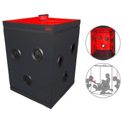 Secretdome - BDSM sex kabína s otvormi (čierna)