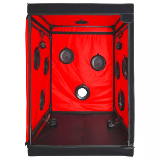 Secretdome - BDSM sex kabína s otvormi (čierna)