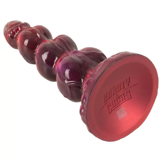 Beasty Cocks - Werewolf Willie dildo s prísavkou - bordový (21 cm)