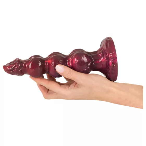 Beasty Cocks - Werewolf Willie dildo s prísavkou - bordový (21 cm)
