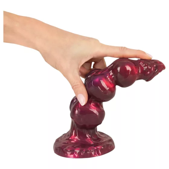 Beasty Cocks - Werewolf Willie dildo s prísavkou - bordový (21 cm)