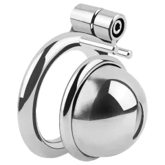   fetish collection - mini klietka na penis s 3 vymeniteľnými krúžkami na miešok (strieborná)