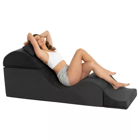 Liberator Aria Flip Chaise - variabilný tantra sedačkový nábytok - 3-dielny (čierny)