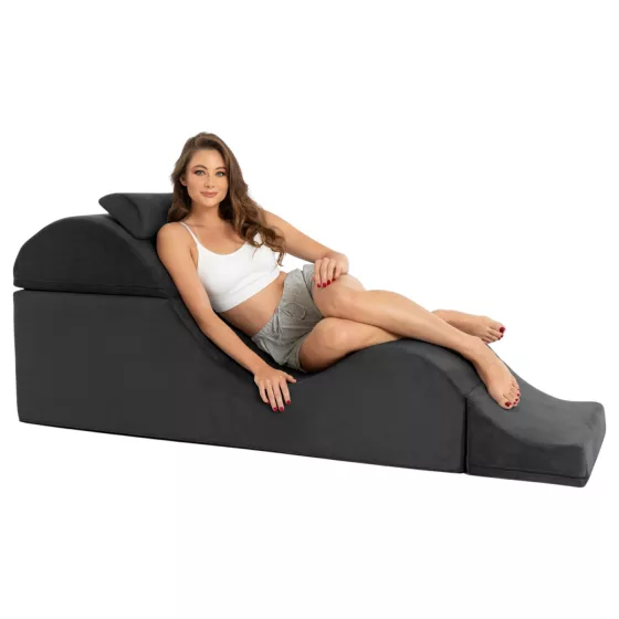 Liberator Aria Flip Chaise - variabilný tantra sedačkový nábytok - 3-dielny (čierny)