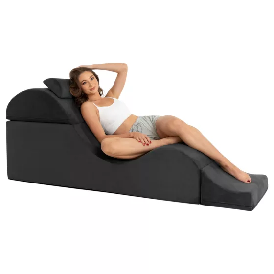 Liberator Aria Flip Chaise - variabilný tantra sedačkový nábytok - 3-dielny (čierny)