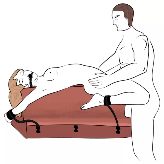 Liberator - sexuálny vankúš s putami (čierny)