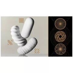 TENGA 3Dx Zen - 3D vzorovaný masturbátor (biely)