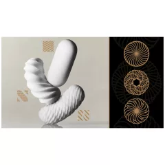   TENGA 3Dx Spiral - masturbátor so špirálovým vzorom (biely)
