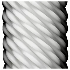 TENGA 3Dx Flow - masturbátor s vlnitým vzorom (biely)