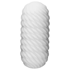 TENGA 3Dx Flow - masturbátor s vlnitým vzorom (biely)