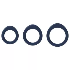   Svakom Triooo - sada mäkkých silikónových krúžkov na penis (modrá) - 3 ks