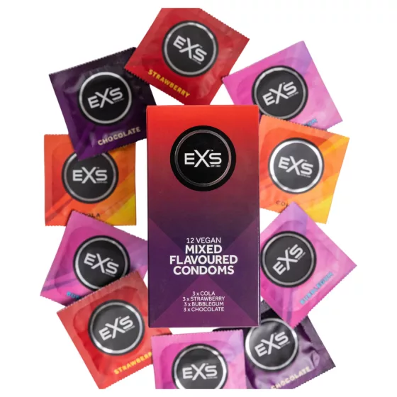 EXS - kondómy - mix príchutí - 12 ks