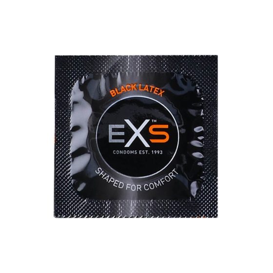 EXS Black - latexový kondóm - čierny (100 kusov)