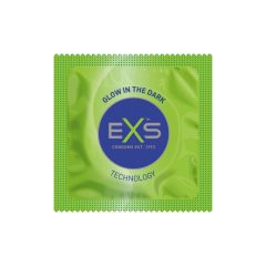 EXS Glow - vegánsky svietiaci kondóm (3ks)