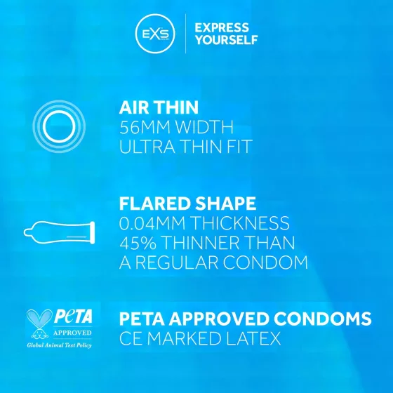 EXS - tenký latexový kondóm - extra tenký - 144 ks