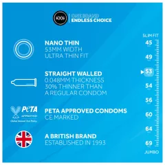 EXS Nano Thin - ultra tenký kondóm (100 ks)