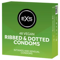  EXS Ribbed & Dotted - vrúbkovaný, bodkovaný kondóm (48 ks)