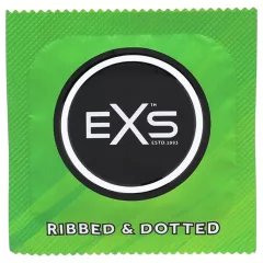   EXS Ribbed & Dotted - vrúbkovaný, bodkovaný kondóm (48 ks)
