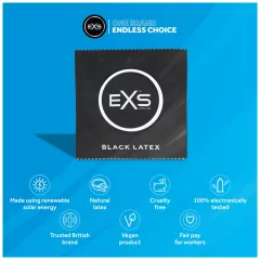 EXS Black - čierny kondóm (48 ks)
