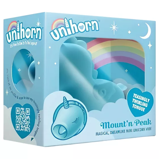 Unihorn Mount'n Peak - vibračný masážer na klitoris - modrý - nabíjací