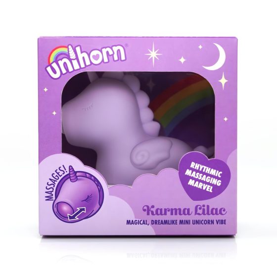 Unihorn Karma - nabíjateľný fialový stimulátor klitorisu v tvare jednorožca