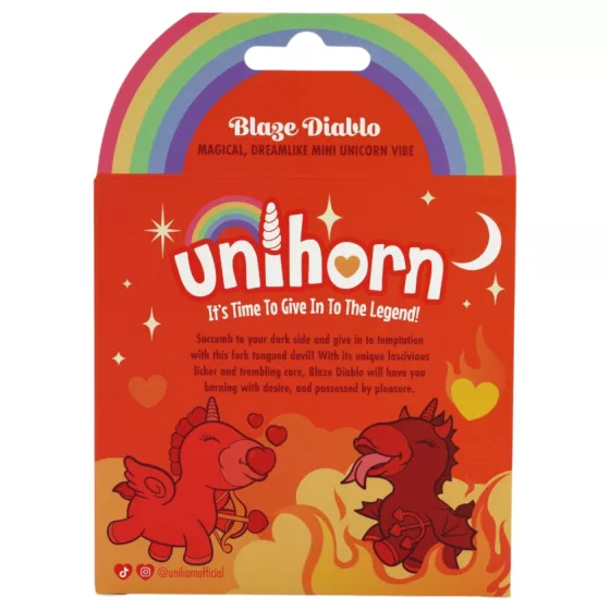 Unihorn Blaze Diablo - vibračný stimulátor klitorisu - nabíjateľný - červený
