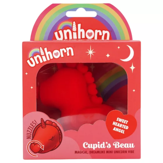 Unihorn Cupid's Beau - vibrátor na klitoris - dobíjateľný - červený