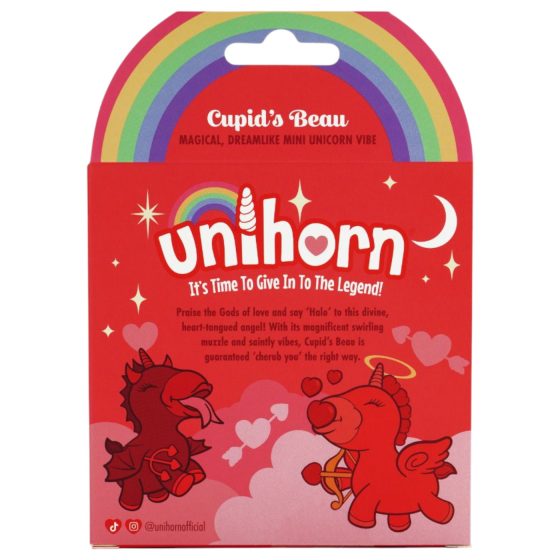 Unihorn Cupidov Láska - akumulátorový jednorožec stimulátor klitorisu (červený)