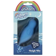   Unihorn Of The Sea - nabíjateľný narval vibrátor na klitoris (modrý)