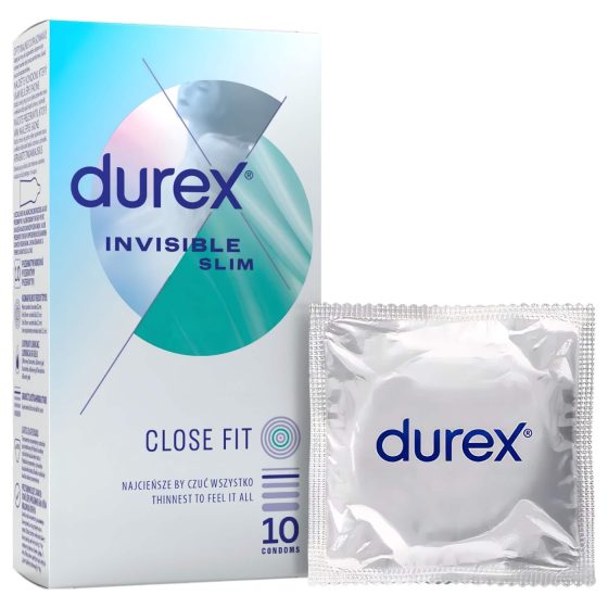 Durex Invisible Slim - extra tenké kondómy - 10 ks