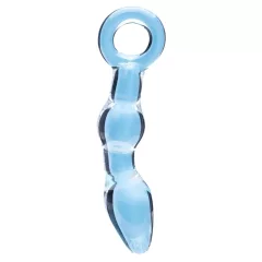   Clarity Utopian Mystique - rebrované sklenené análne dildo (priehľadné)