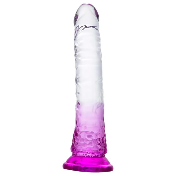 Osamelý Kopijník - prísavkový dildo (fialový-priehľadný)