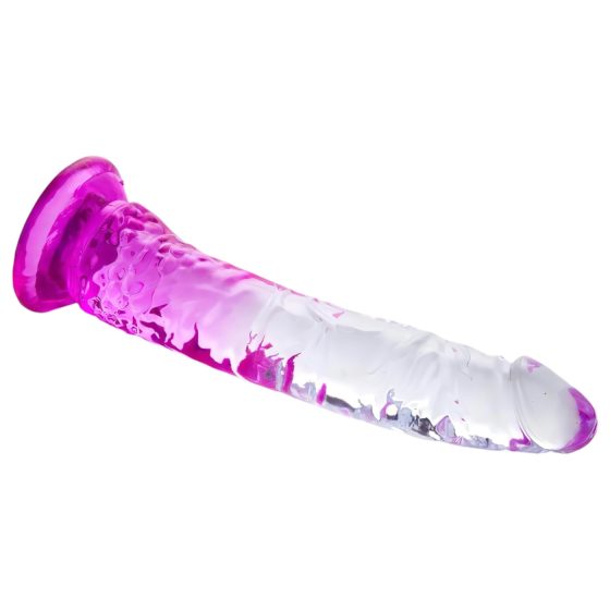 Osamelý Kopijník - prísavkový dildo (fialový-priehľadný)