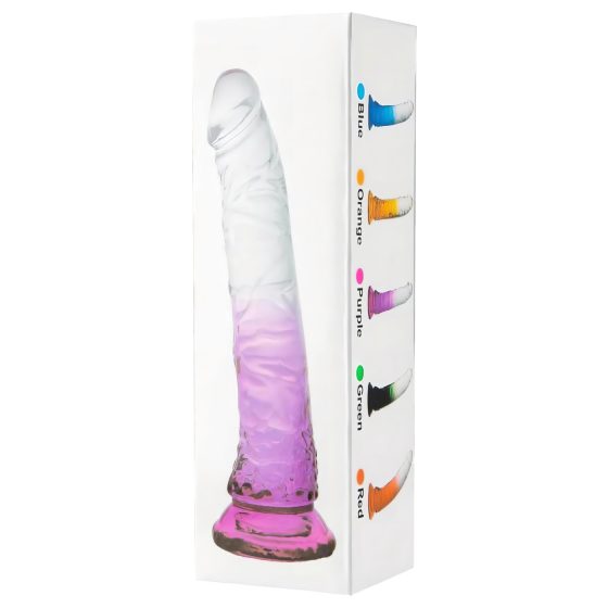 Osamelý Kopijník - prísavkový dildo (fialový-priehľadný)