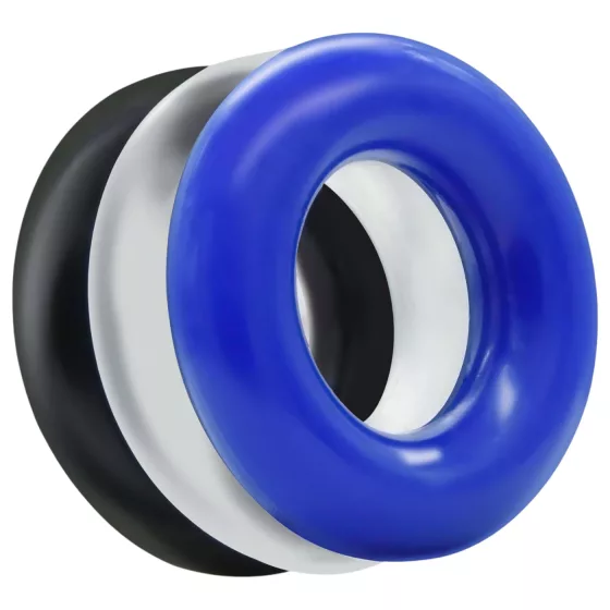 Lonely Stay Hard - sada erekčných krúžkov - farebné - 3 kusy