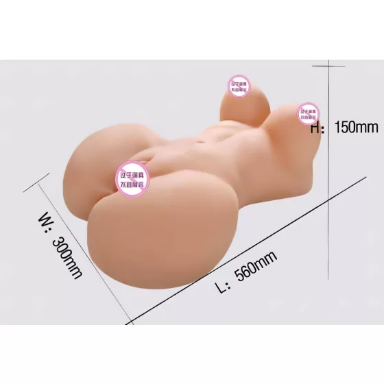 Lonely Fuck Me Silly - ženský torzo masturbátor - realistický - natur