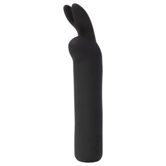 Happyrabbit - mini vibrátor s uškami - dobíjací - čierny