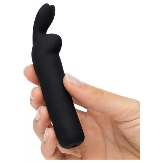Happyrabbit - mini vibrátor s uškami - dobíjací - čierny