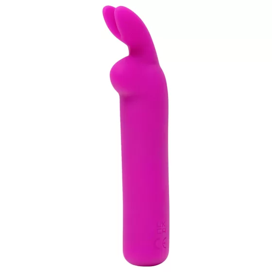 Happyrabbit - mini vibrátor s králikom - dobíjací - fialový
