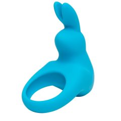   Happyrabbit Cock - vibračný krúžok na penis na batérie (modrý)
