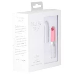   Pillow Talk Lusty - akumulátorový, jazykový tyčový vibrátor (bielo-ružový)