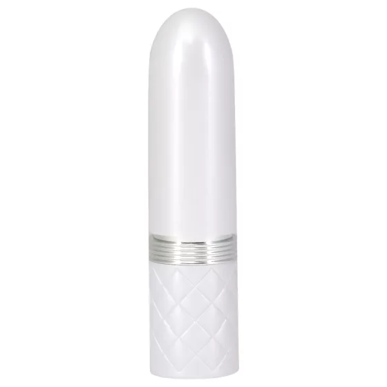 Pillow Talk Lusty - akumulátorový, jazykový tyčový vibrátor (bielo-ružový)