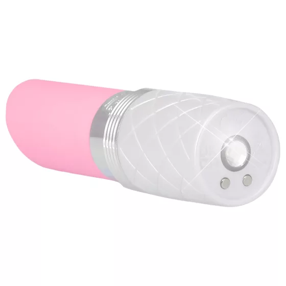 Pillow Talk Lusty - akumulátorový, jazykový tyčový vibrátor (bielo-ružový)