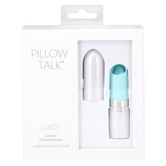   Pillow Talk Lusty - dobíjací vibrátor s jazykom (tyrkysový)