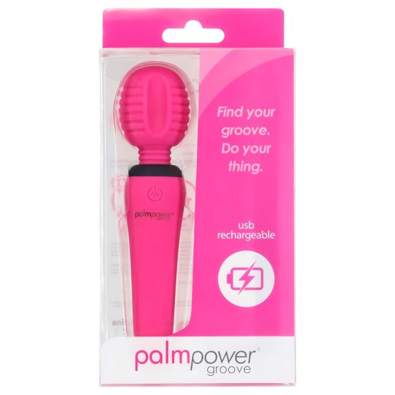 PalmPower groove - nabíjací masážny vibrátor (ružový)