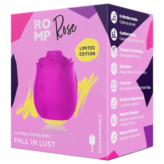 ROMP Rose - stimulačný vibrátor na klitoris - tlakové vlny - ružová