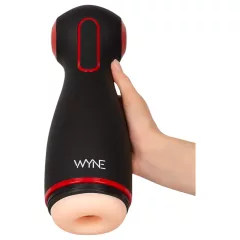  WYNE 06 - masturbátor pre mužov - vibračný a sací - čierny, nabíjateľný