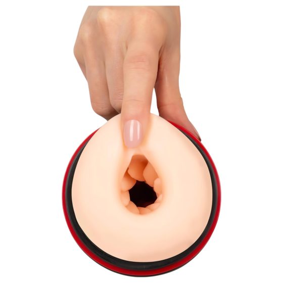 WYNE 06 - masturbátor pre mužov - vibračný a sací - čierny, nabíjateľný