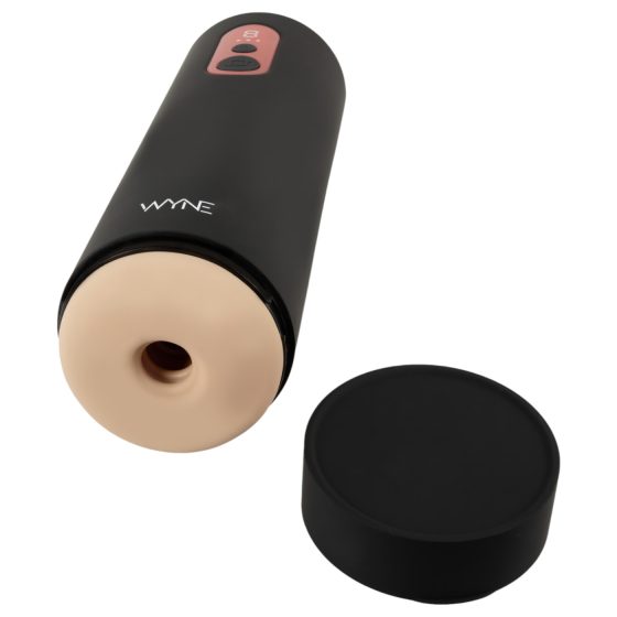 WYNE 08 - nabíjateľný pohyblivý masturbátor (čierny)