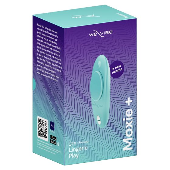 We-Vibe Moxie+ - dobíjací, rádiom riadený, inteligentný vibrátor na klitoris (tyrkysový)
